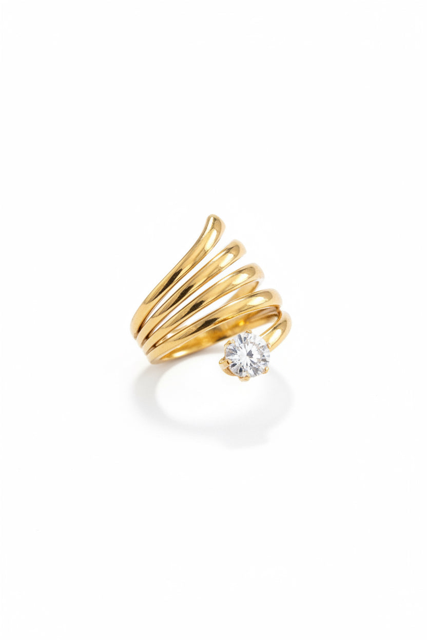 Whorl Crystal Ring