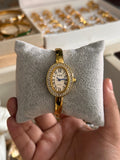 Diamond Studded Bangle Watch