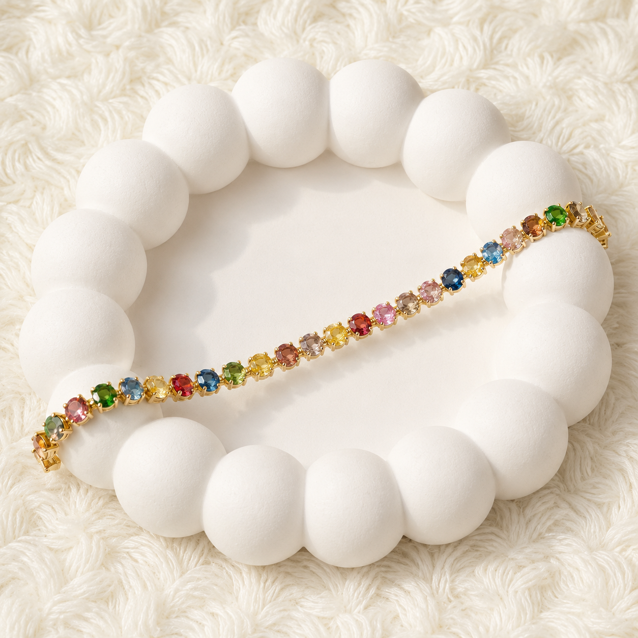 Multi Gem Stone Bracelet