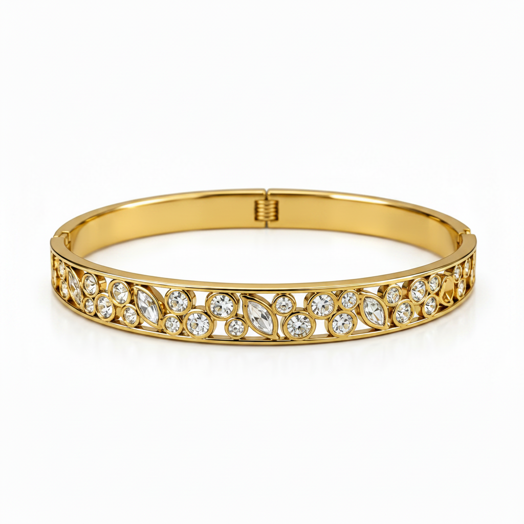 Diamond Cluster Bangle