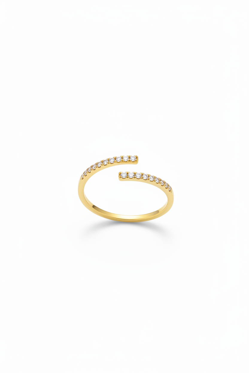 AD stone 18k Gold Plated Ring