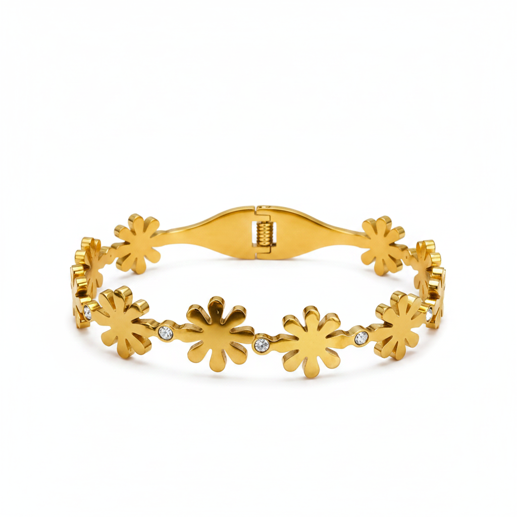 Floral Stone Bangle