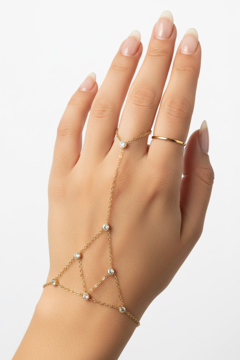Amira Gold Handchain