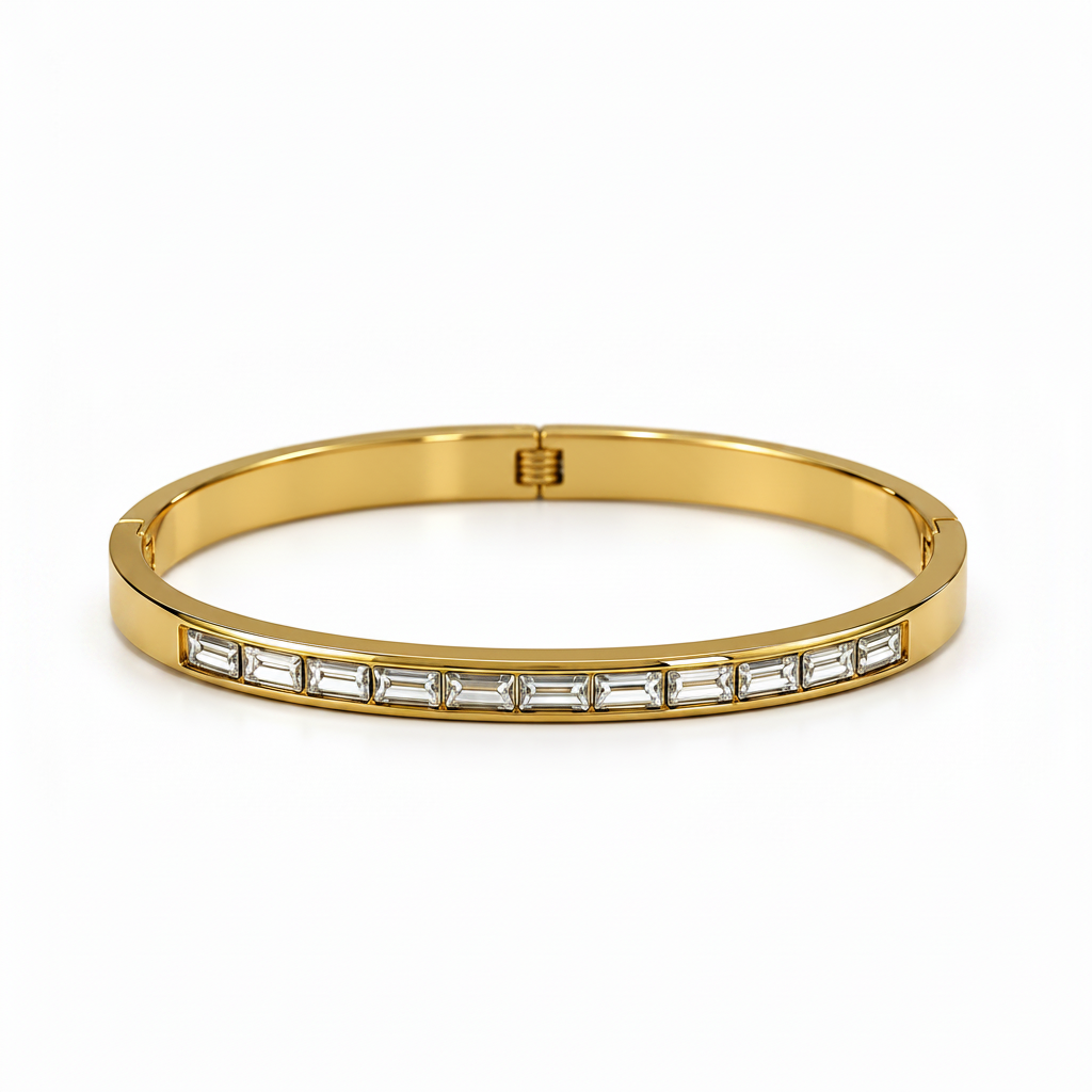 Sleek Moissanite Bangle