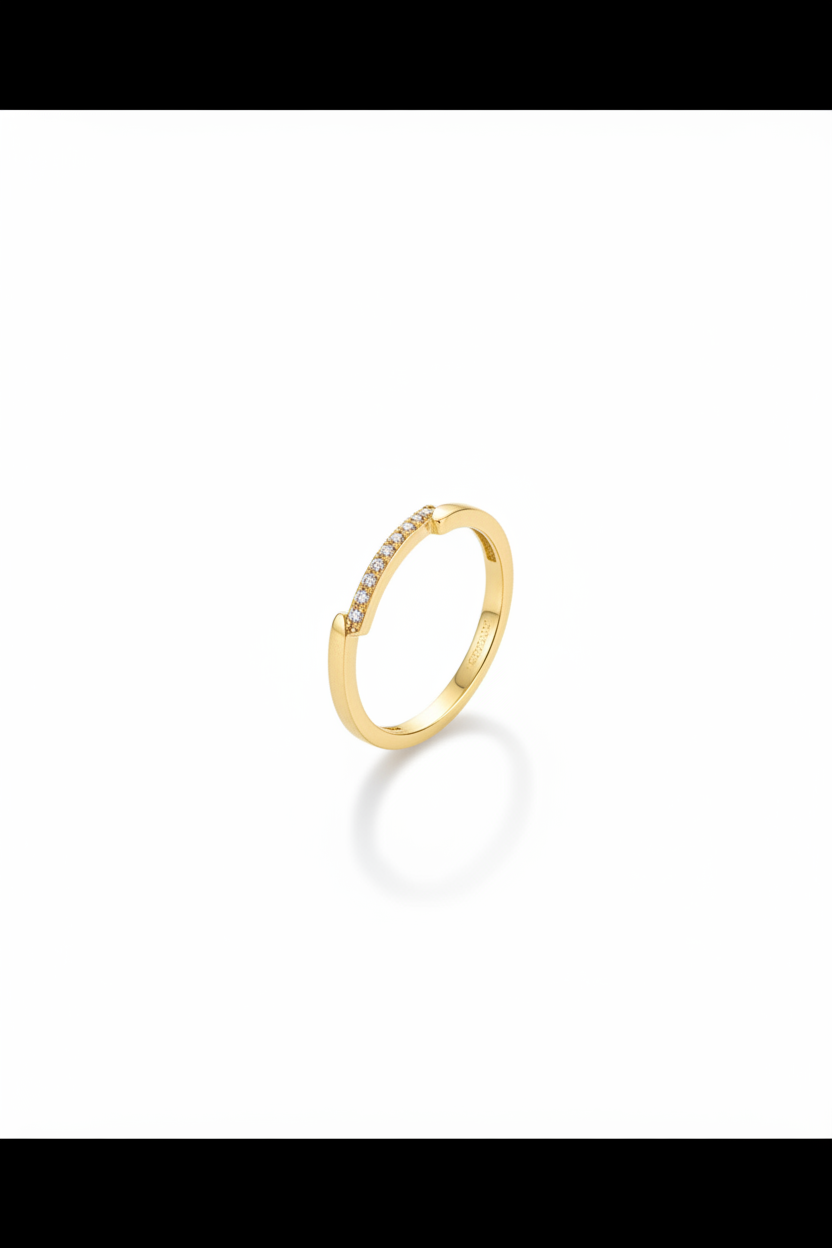 AD stone 18k Gold Plated Ring