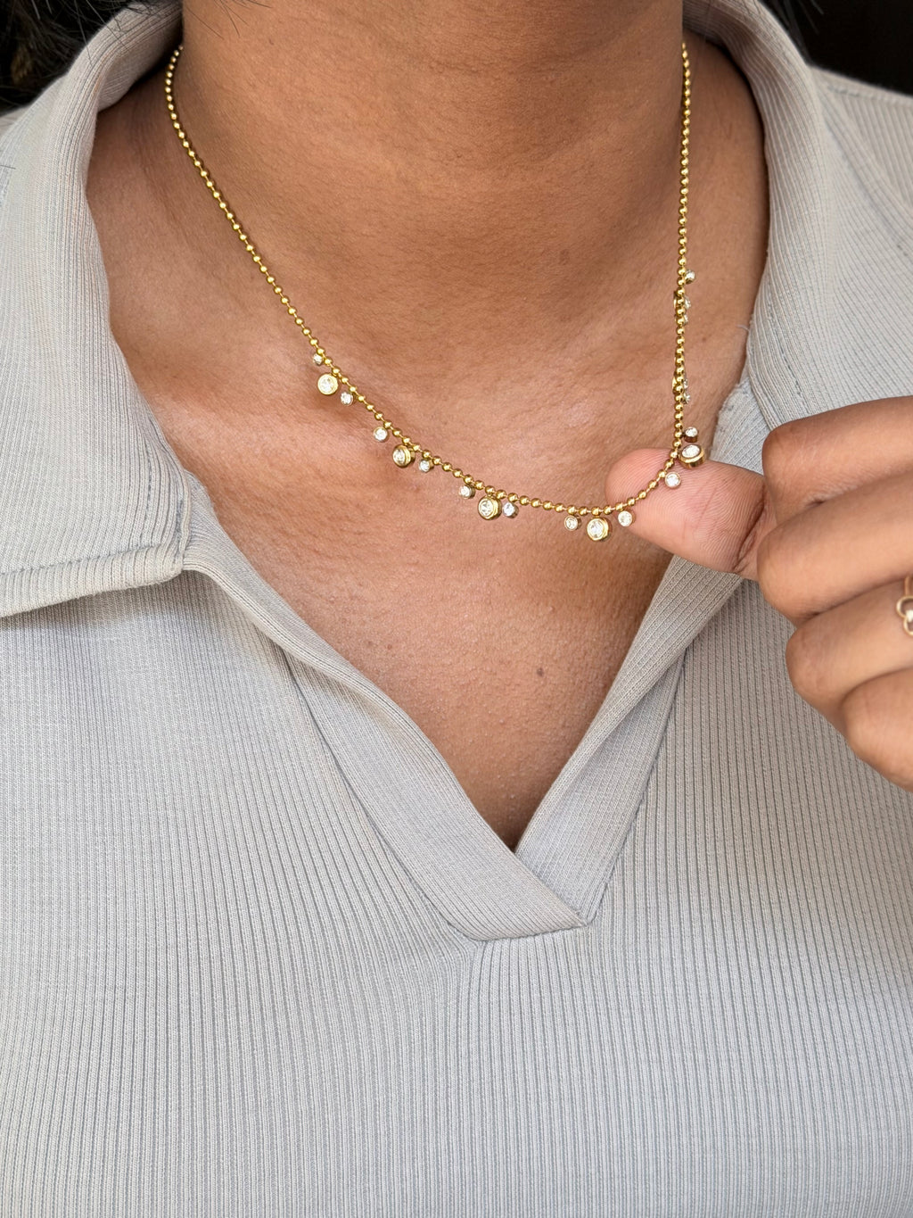 White Stone Necklace