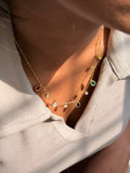 Multi-Stone Charm Necklace