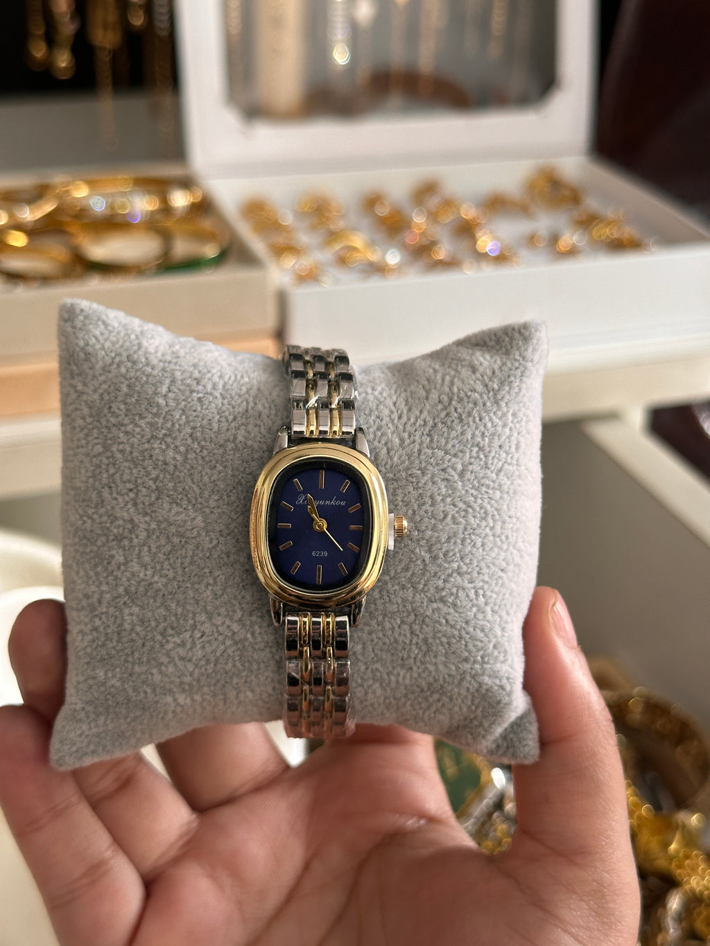 Sapphire Dial Vintage Watch - 2 Tone