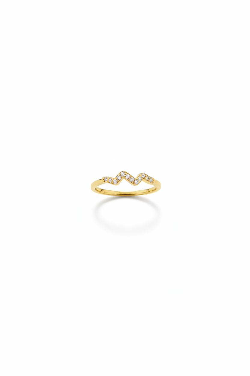 AD Stone 18k Gold Plated Ring