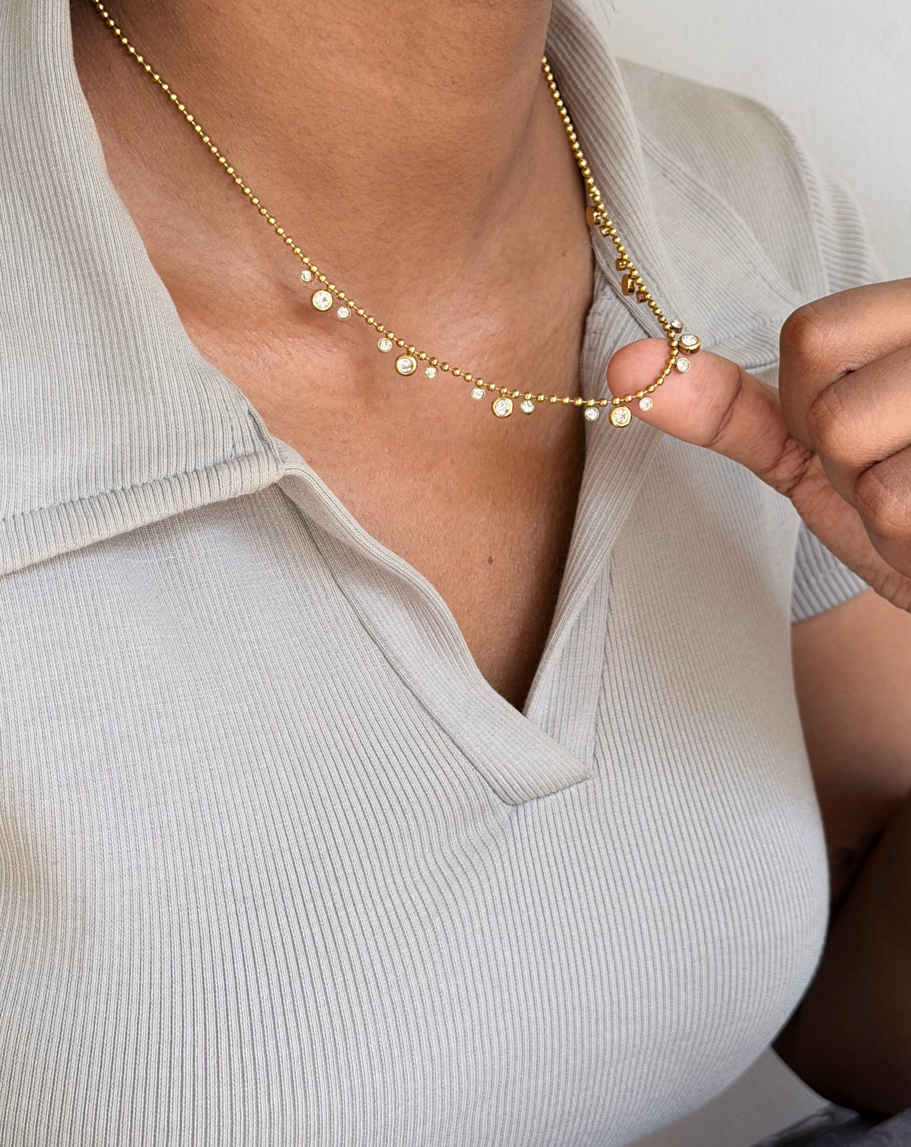 White Stone Necklace