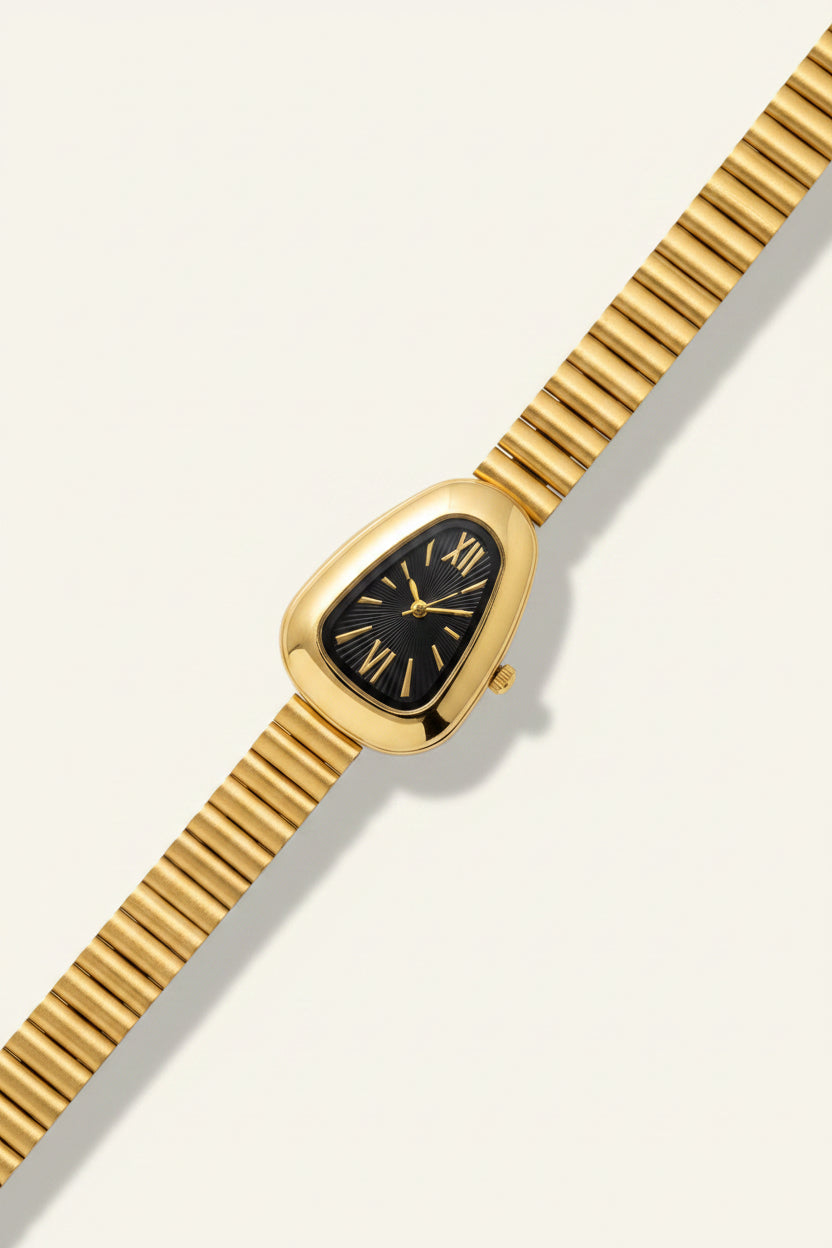 Snake Dial Vintage Watch (Black)