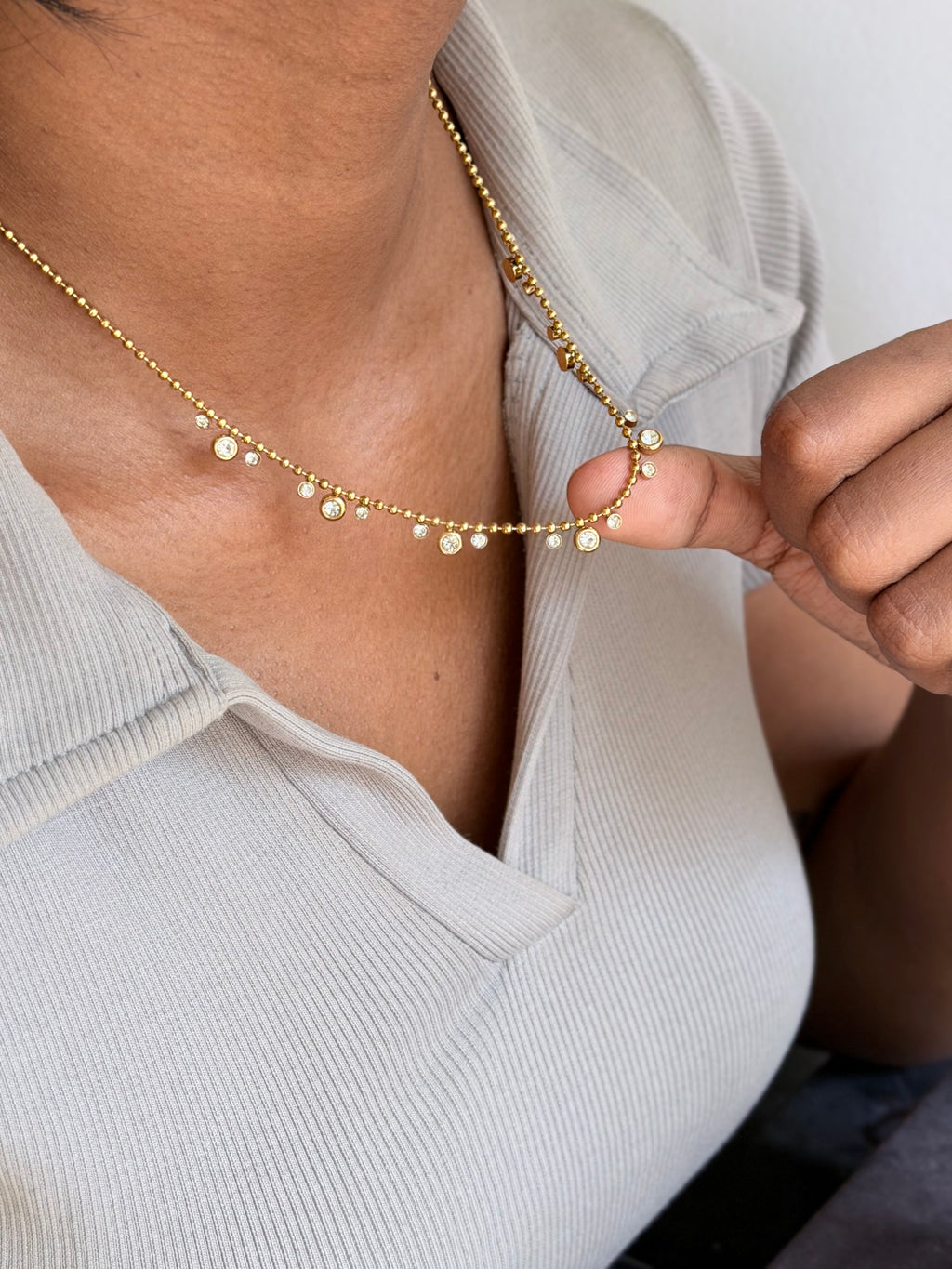 White Stone Necklace