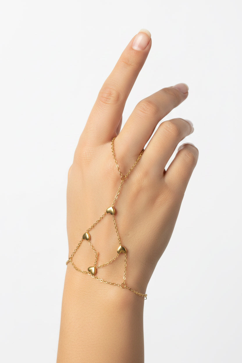 Heart of Gold Handchain