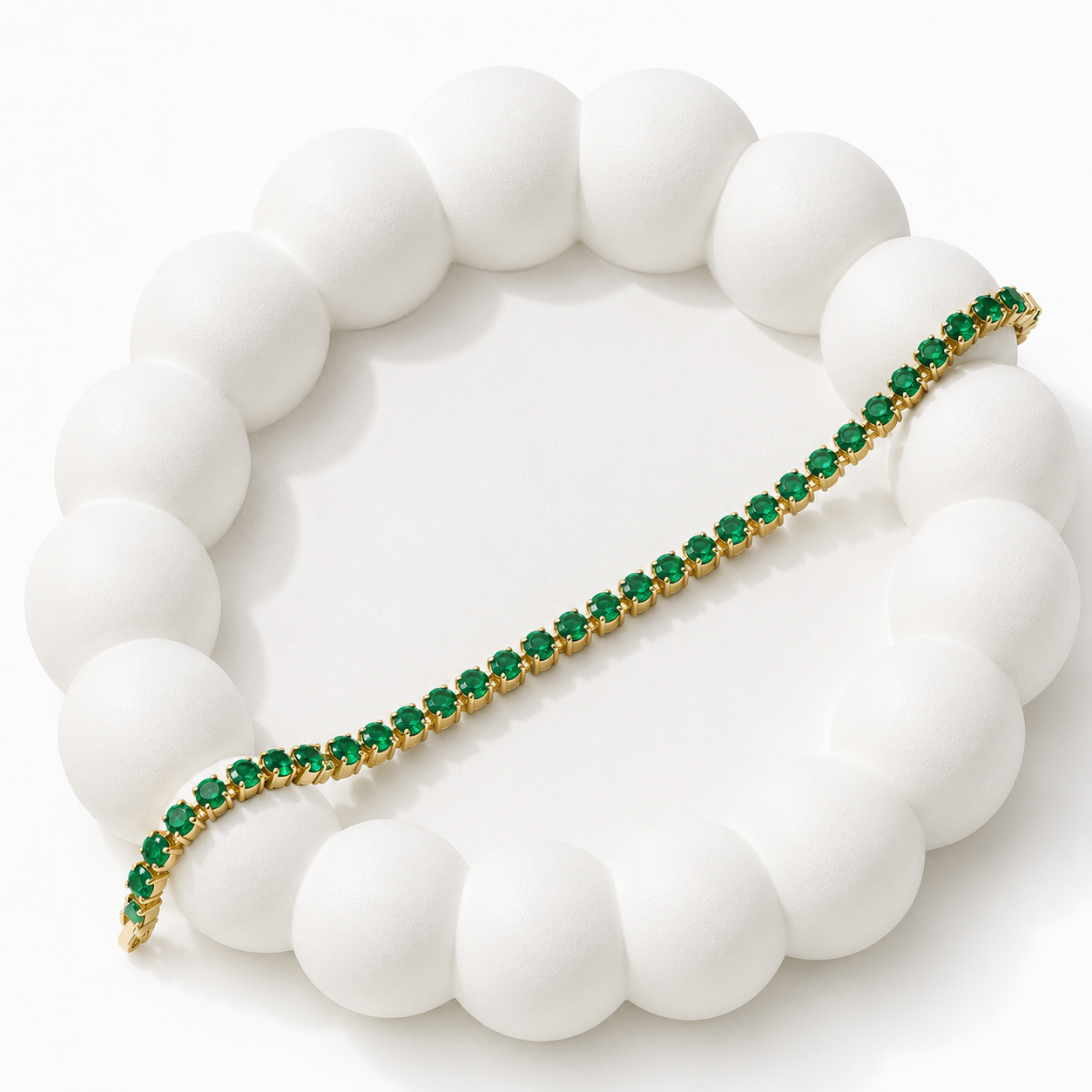 Emerald Green Stone Bracelet