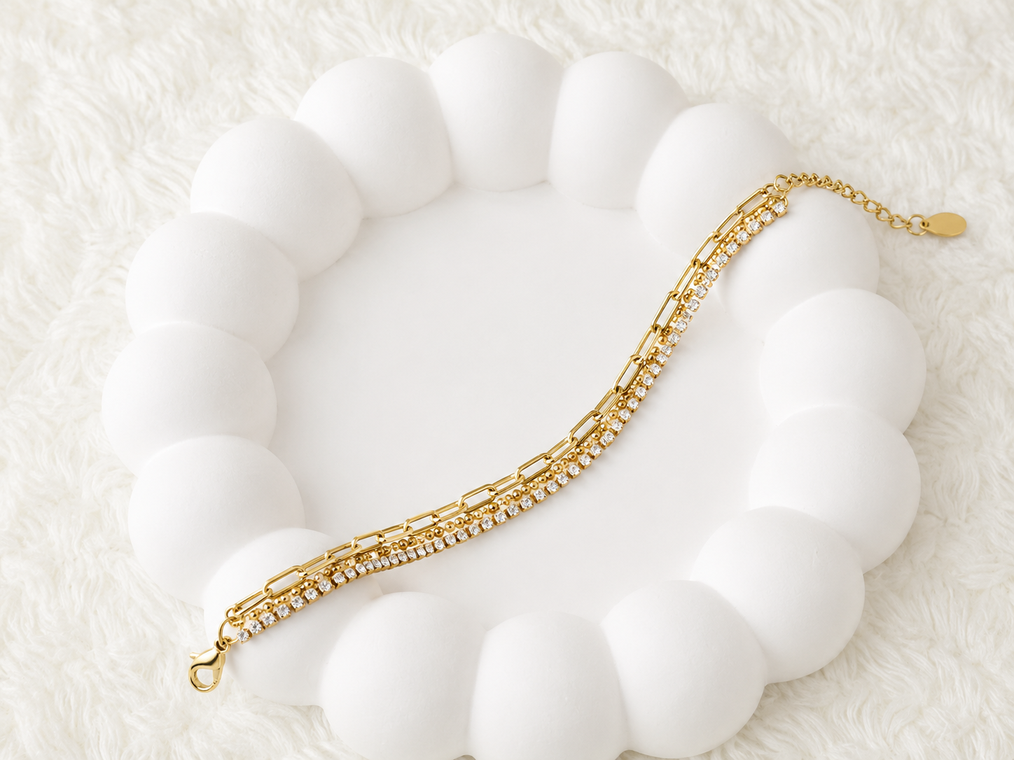 Triple Luxe Tennis Bracelet