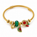Fruit Gem Charm Bangle