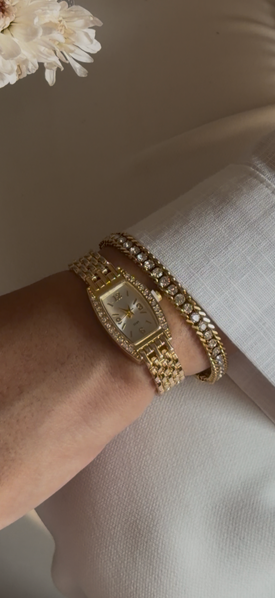 Gold Tonneau Dial Vintage Watch